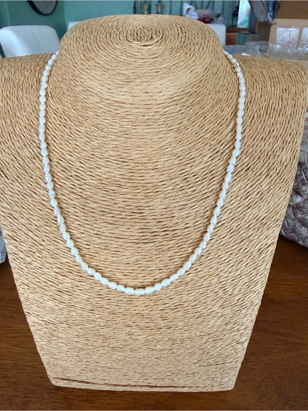 Classic & Dainty Freshwater Pearl Necklace - 15” to 18” with extender attached